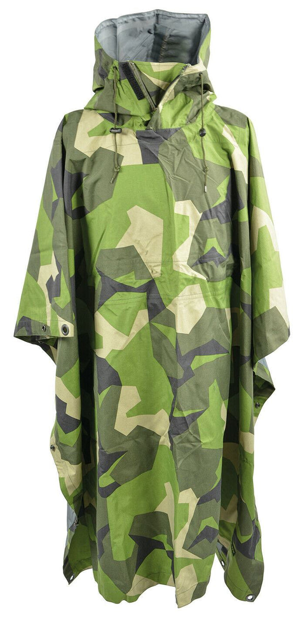 Ale-Tex 3 layer army style waterproof rain poncho cape PTF membrane M90 Camo