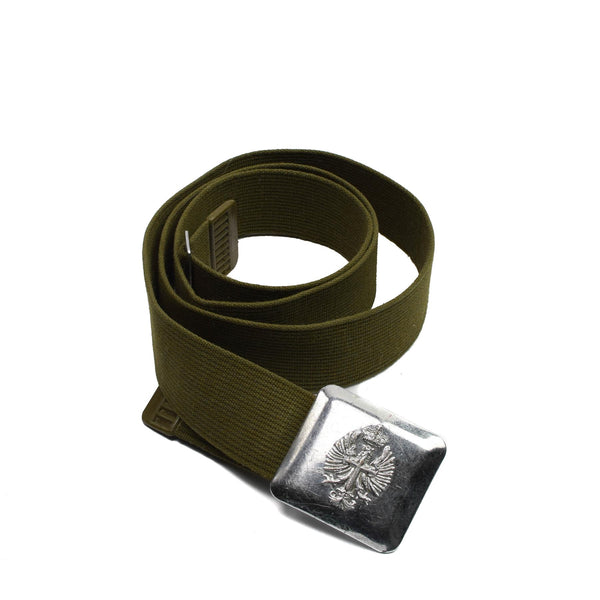 Genuine Spanish army belt vintage canvas metal buckle formal belt military issue
