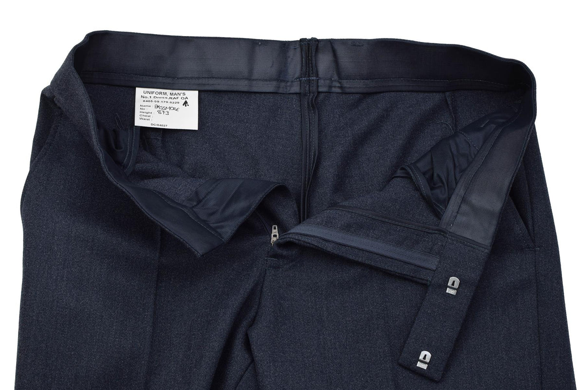 Original British Military Dress Trousers Poly Wool Formal Surplus Blue