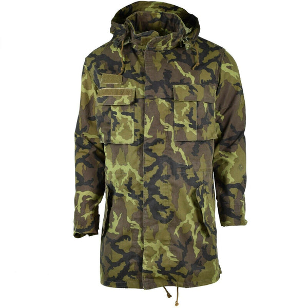 Original Czech army military combat CZ 95 camo field jacket parka hooded