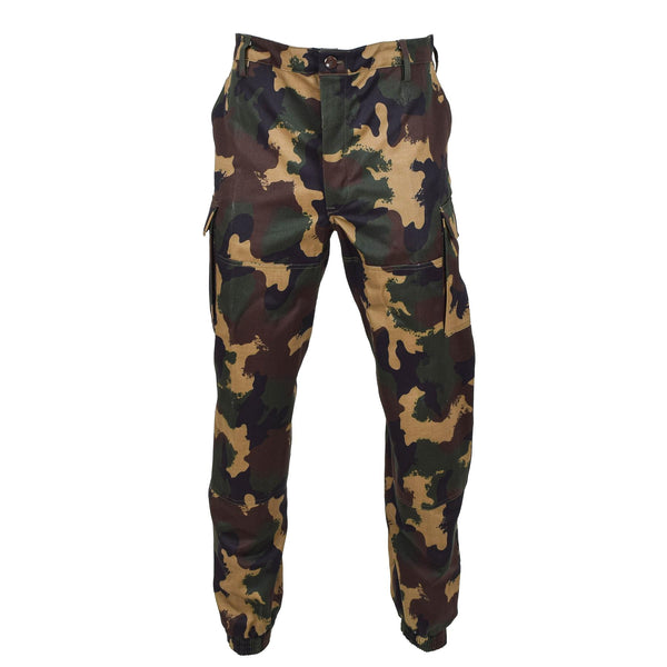 Genuine Hungarian Military field troops pants M1990 woodland camo reinforced NEW