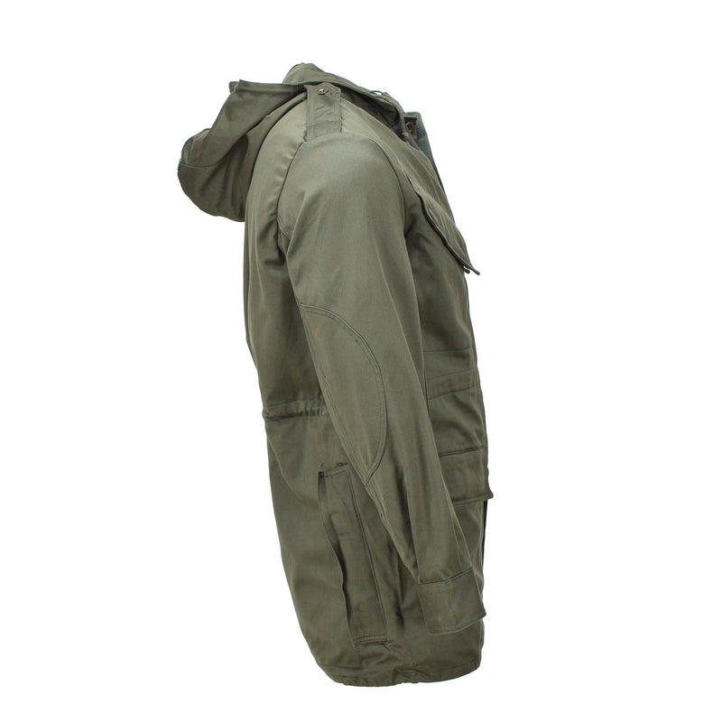Genuine Belgium Military Jacket olive field troops BDU hooded parka vintage NEW