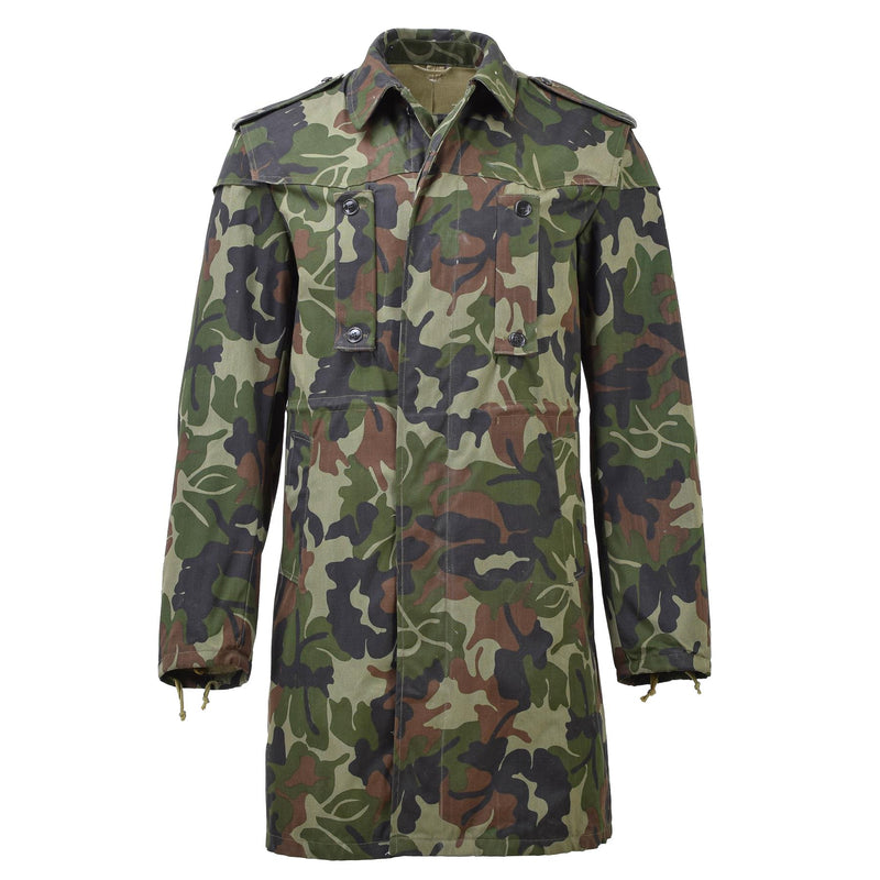 Original Romanian military parka M93 camo leaf hooded long jacket tactical NEW