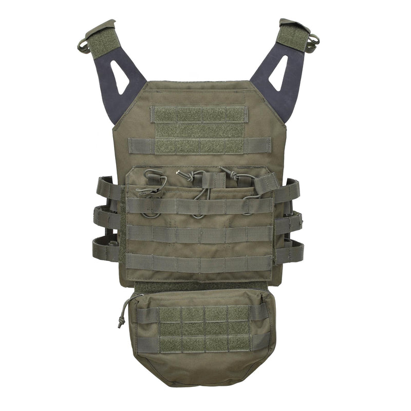 MIL-TEC Dropdown pouch molle type small tactical utility bag front panel olive