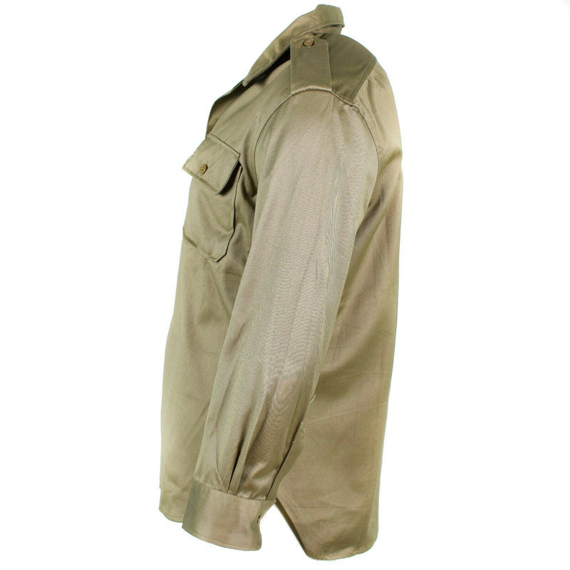 Genuine Greek army shirt fatigue dead stock chino khaki military jacket NEW