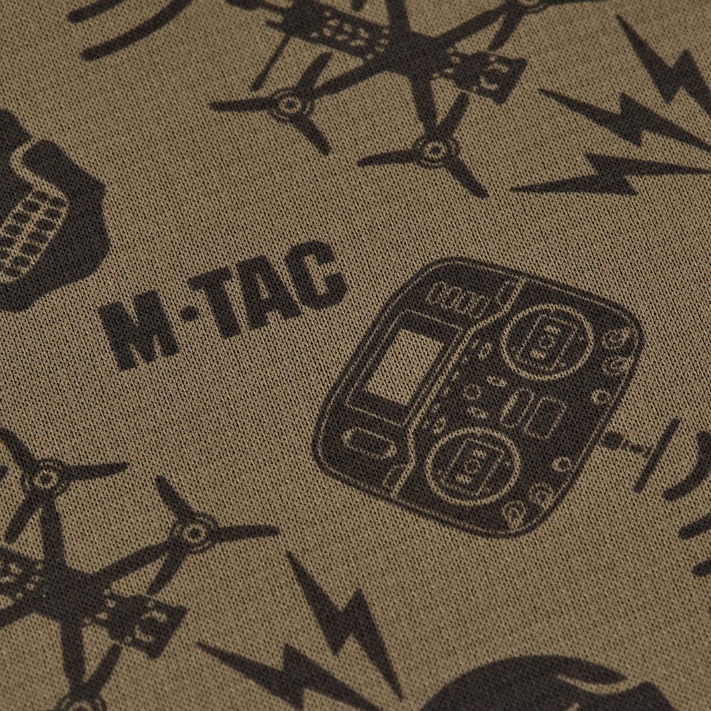 M-TAC Microfleece Neck Gaiter Drone Pattern Tactical Outdoor Scarf Tan