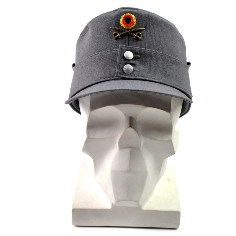 Original german army military Mountain cap Gebirgsjäger grey with flower badge