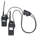 EARMOR Dual PTT Adapter Kenwood Baofeng 2 Pin Wired Tactical Headset Black