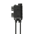 EARMOR Dual PTT Adapter Kenwood Baofeng 2 Pin Wired Tactical Headset Black