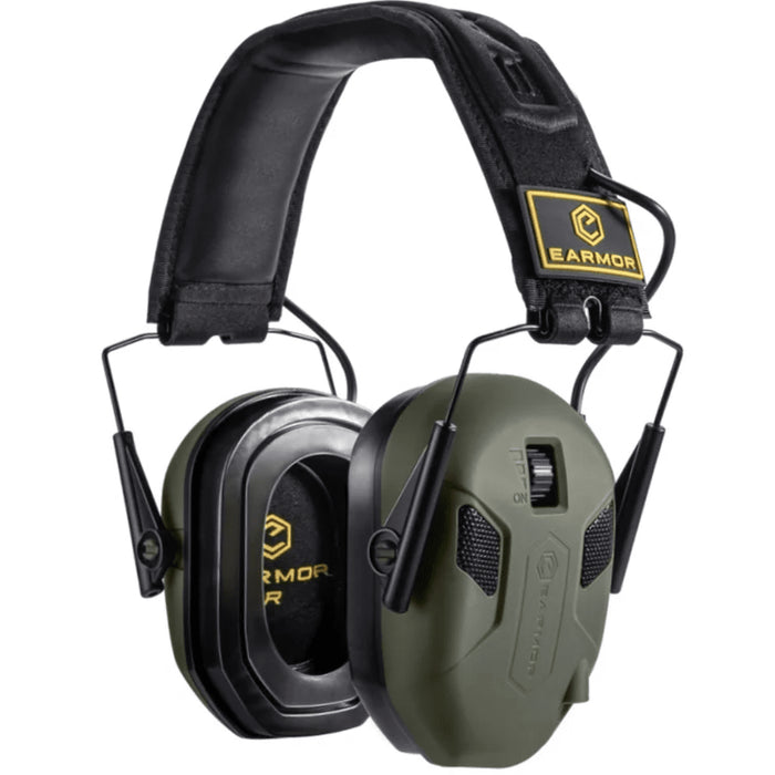 EARMOR M300X Electronic Hearing Protector 24dB NRR Work Outdoor Foliage Green - GoMilitar