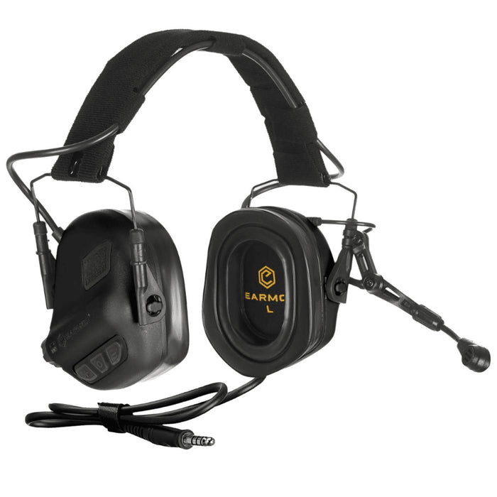 EARMOR M32 Plus Tactical Communication Headset Hearing Protection Black - GoMilitar