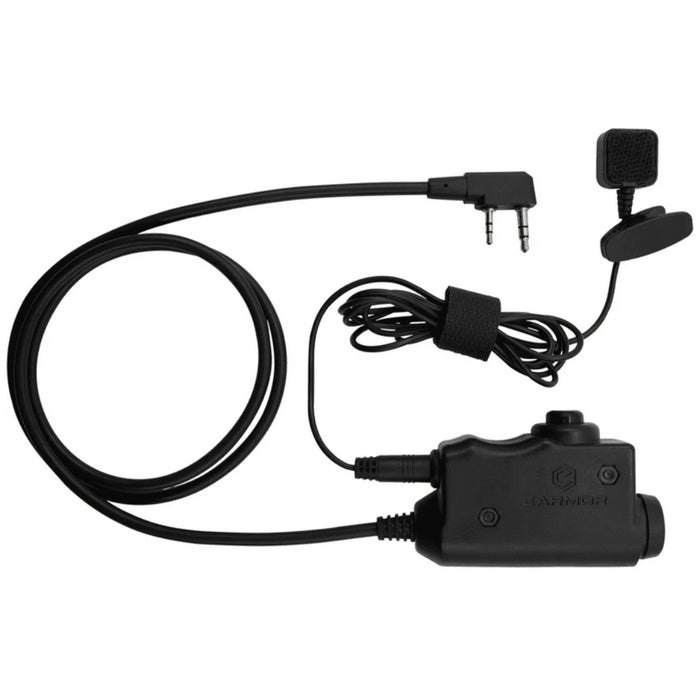 Earmor M52-KEN PTT Adapter Kenwood Baofeng Radio Headset Tactical Black - GoMilitar