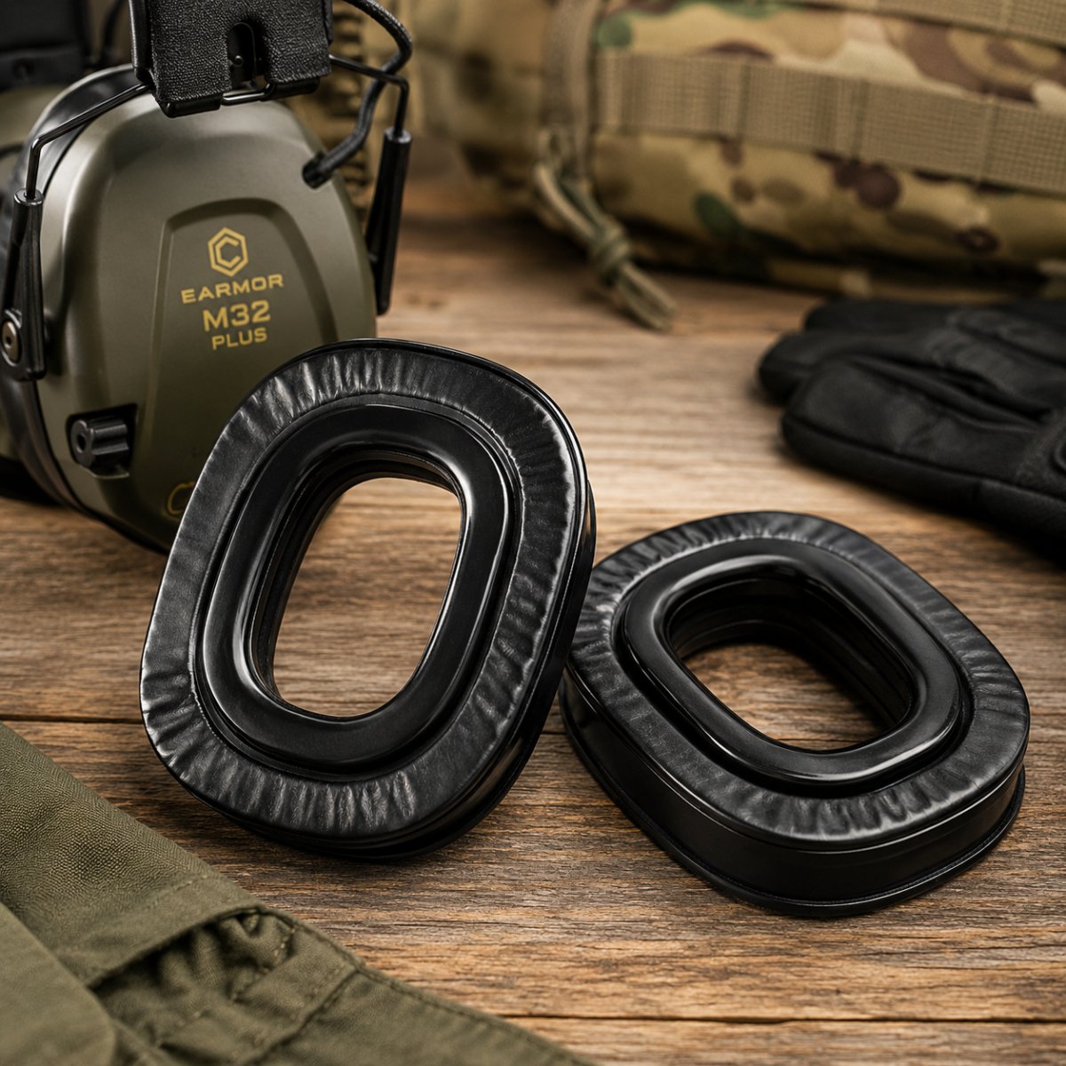 EARMOR S33B Silicone Gel Ear Pads Replacement M31 M32 Plus Headset Black