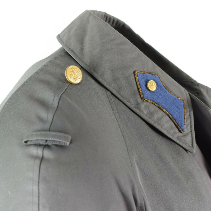 Genuine Austrian army coat trenchcoat military issue long grey jacket