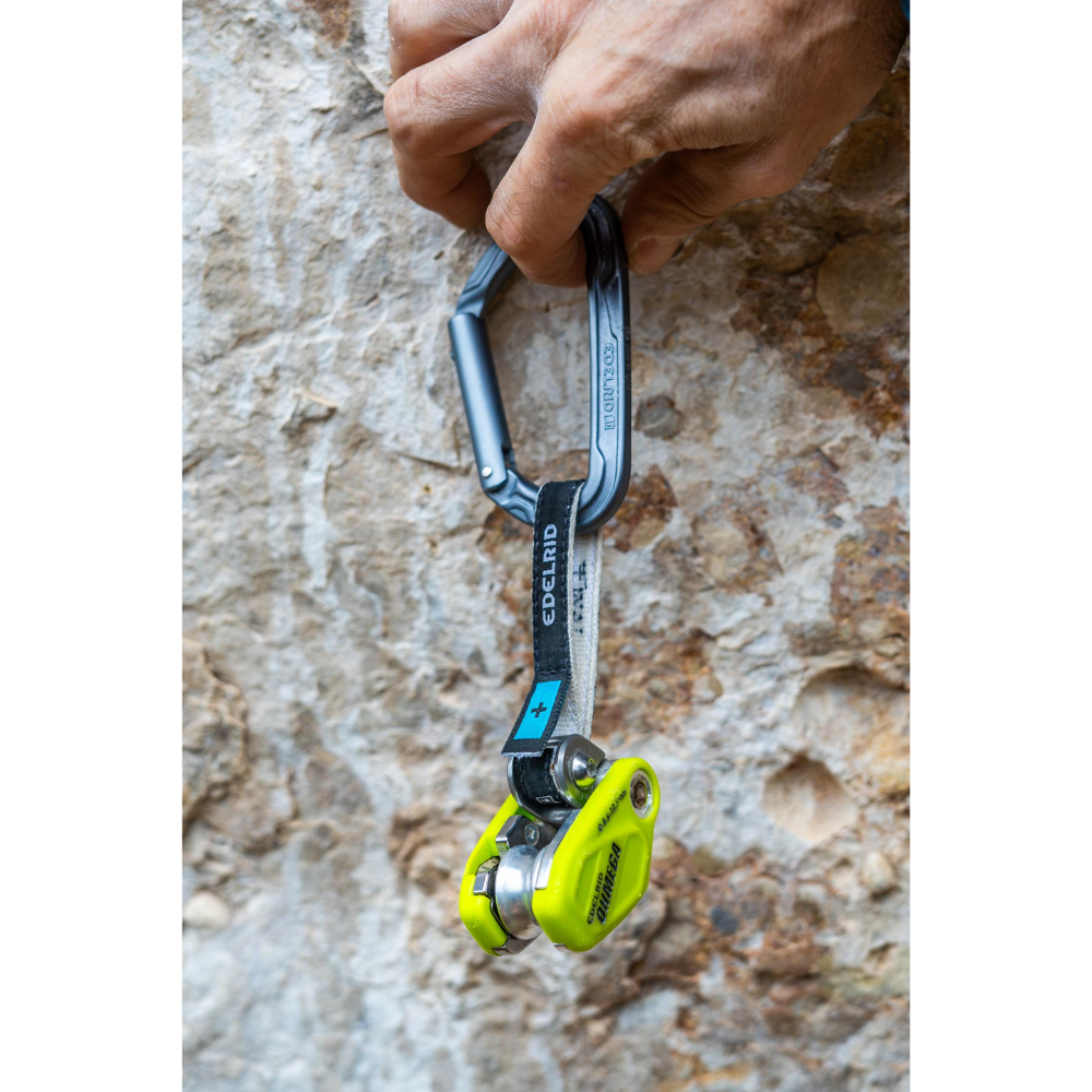 Edelrid Ohmega Climbing Brake Assistant with Pulley 8.6–10.5mm Rope Oasis