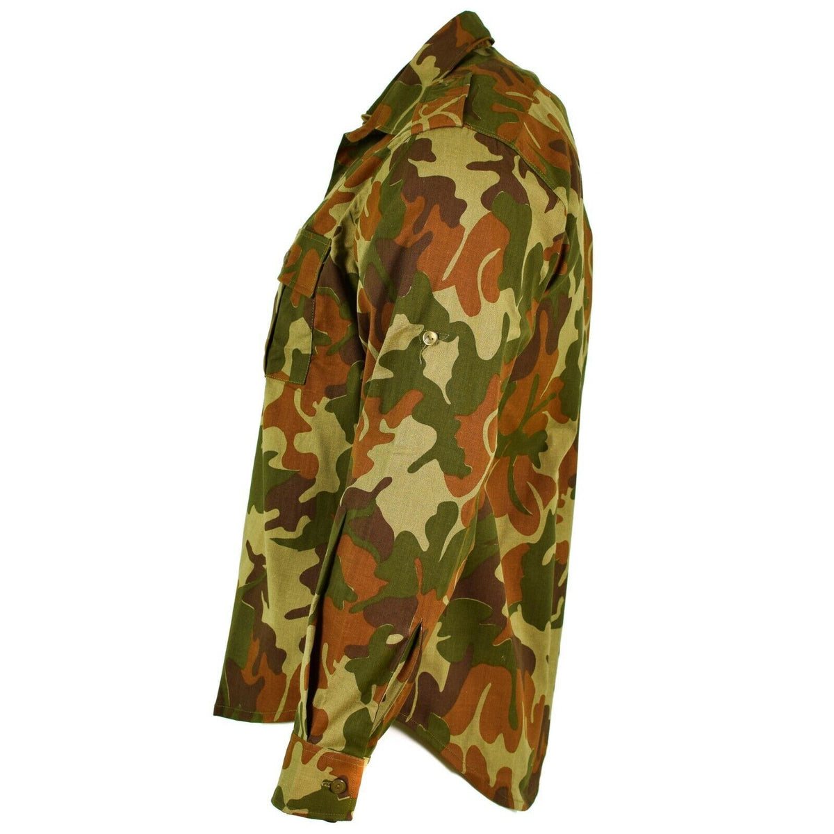 Original Romanian Army M90 Combat Shirt Chest Pockets Outdoor Leaf Camo