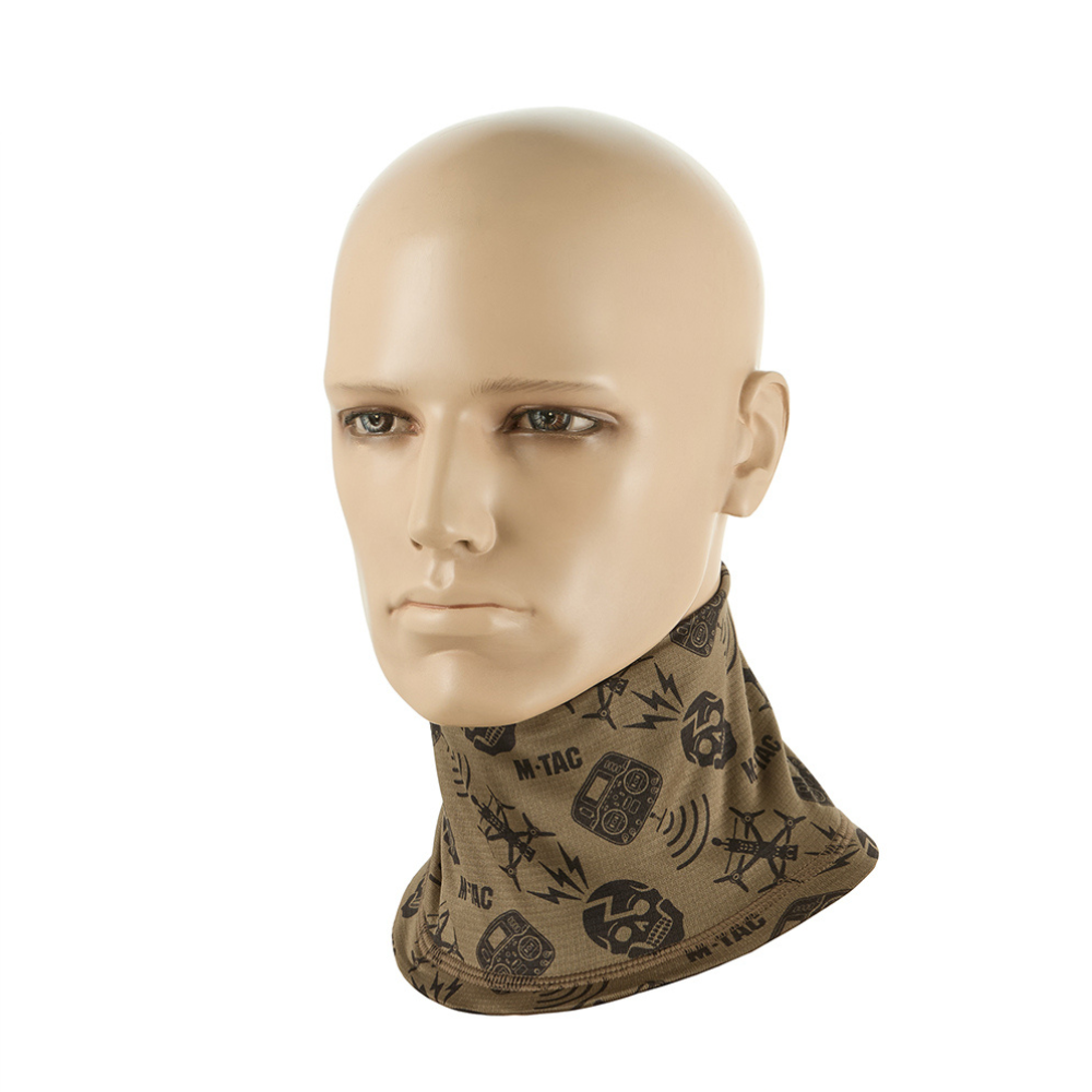 M-TAC Microfleece Neck Gaiter Drone Pattern Tactical Outdoor Scarf Tan