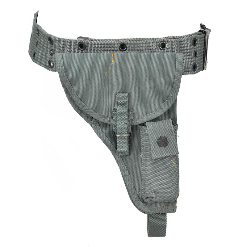 Original Italian police pistol belt holster with ammo pouch waist system NEW