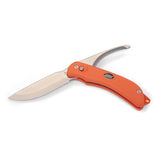 EKA Swedish fisherman knife G3 gut hook 59 HRC steel blade orange Proflex handle