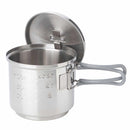 ESBIT Solid Fuel Cooking Set Lightweight Stand 585ml Stainless Steel Pot - GoMilitar