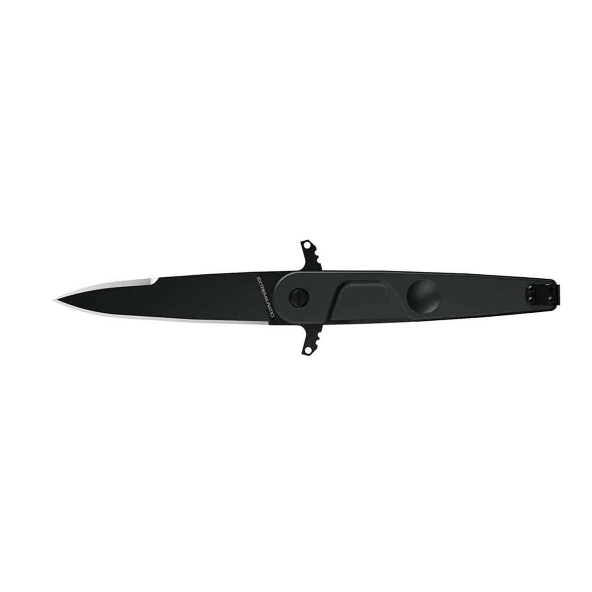 ExtremaRatio BD2 LUCKY BLACK pocket knife Bohler N690 steel plain edge blade