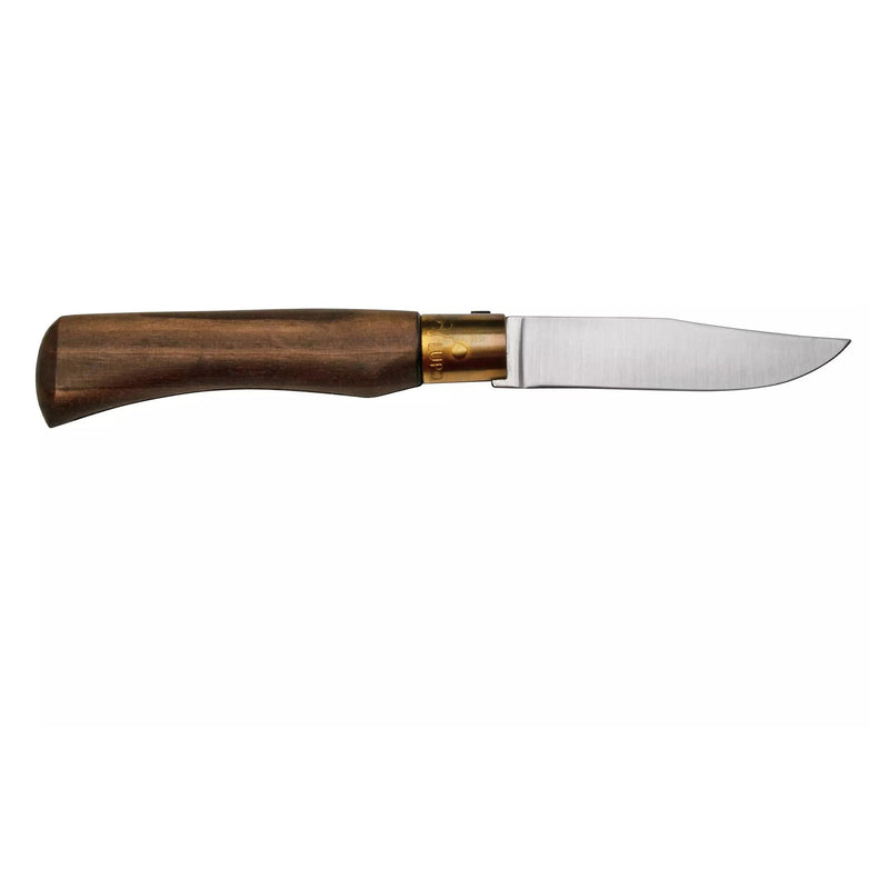 Antonini Old Bear Pocket Knife 8cm Carbon C67 Blade Walnut Wood Handle
