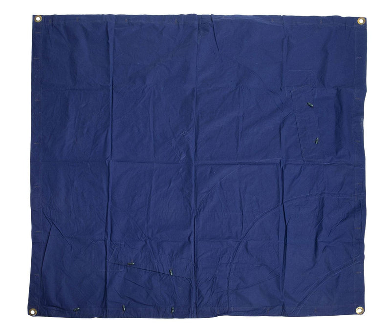 Original Romanian Military Tent Tarpaulin Blue Waterproof 1.80x1.80cm Surplus