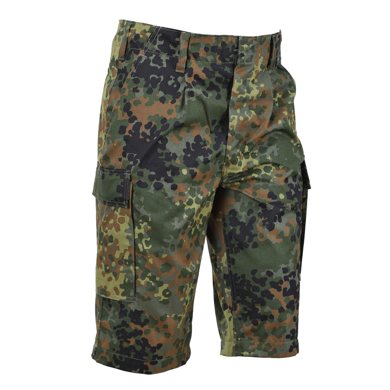 Leo Kohler knee-length shorts military personnel bermuda flecktarn camouflage