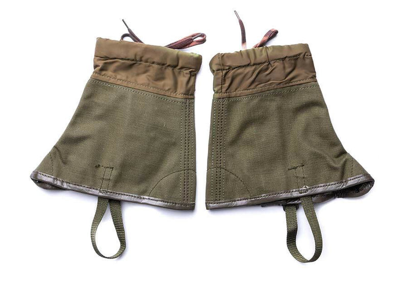 Genuine italian army Gaiters canvas OD olive hiking military surplus M70 combat
