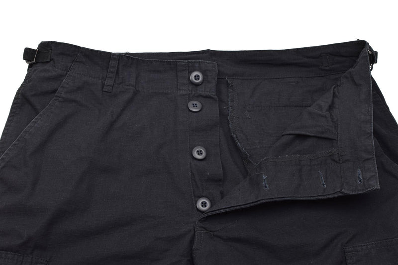 Mil-Tec Brand U.S. Military style black prewashed lightweight bermuda shorts