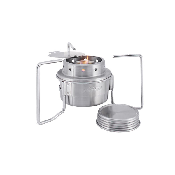 Tatonka Stove set multifuel outdoor burner kit stainless steel compact pot stand