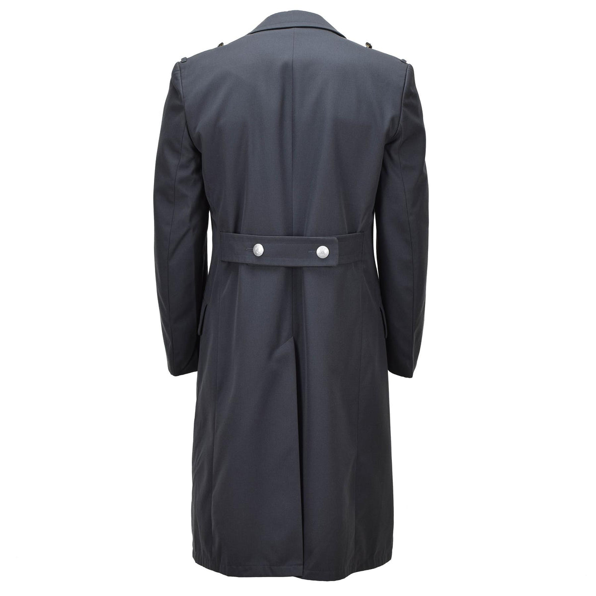 Original German Bundeswehr Military Double-Breasted Long Overcoat Gray