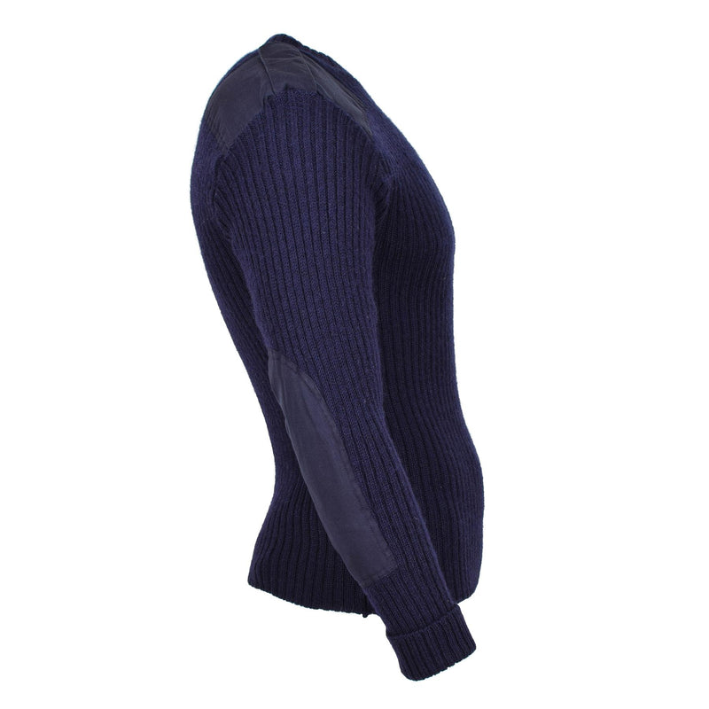 Genuine British Military blue pullover bodywarmer wool jumper commando sweater