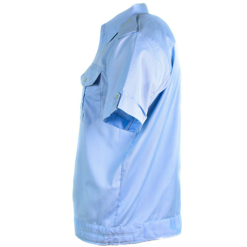 Genuine Slovakian army shirt military BDU blue short sleeves NEW