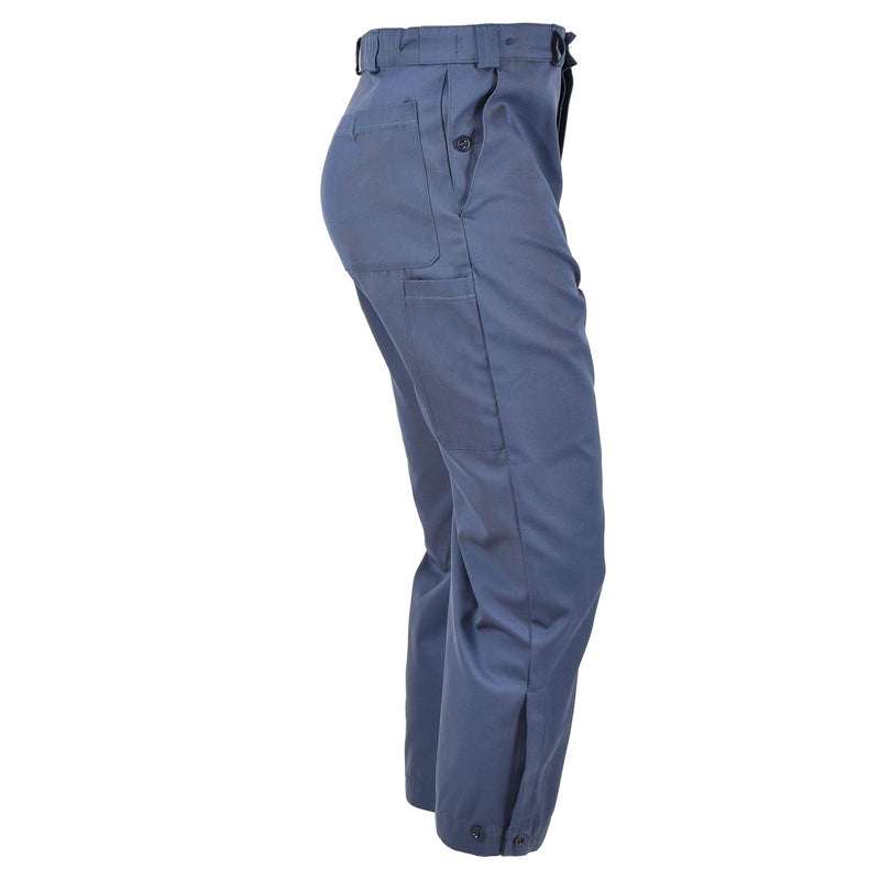 Genuine Swiss Civil Defense Trousers Blue Pants Combat Switzerland Military USED