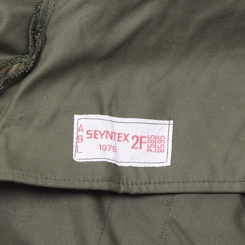 Genuine Belgium Military Jacket olive field troops BDU hooded parka vintage NEW