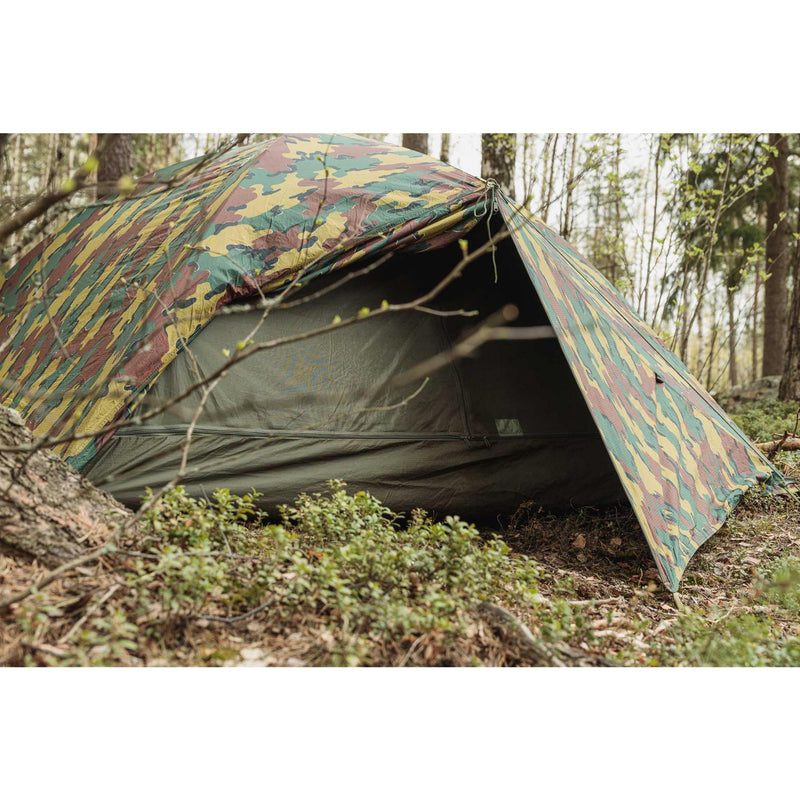Genuine Belgian Military two-person tent waterproof ripstop jigsaw tabernacle