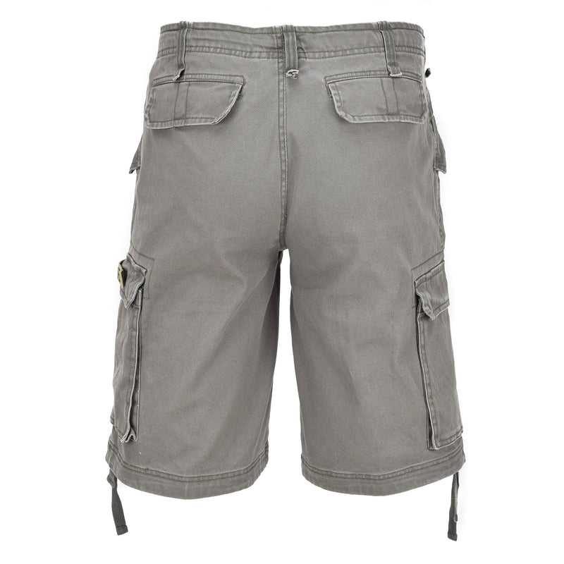 Mil-Tec Brand Military style olive prewashed moleskin paratrooper cargo shorts
