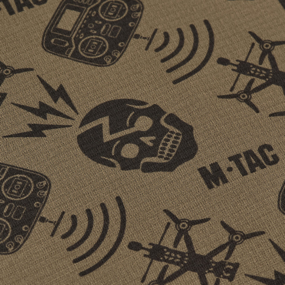 M-TAC Microfleece Neck Gaiter Drone Pattern Tactical Outdoor Scarf Tan