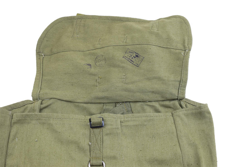 Genuine Romanian army bread bag military surplus Olive canvas haversack OD NEW