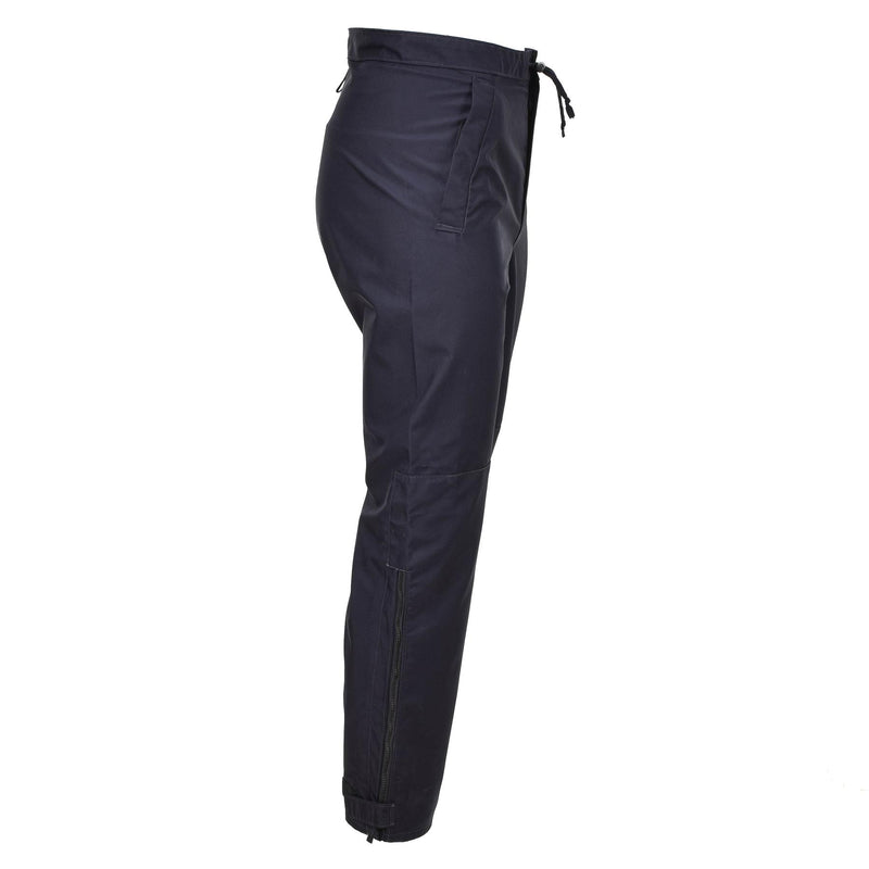 Genuine British Police rain trousers outdoor waterproof wet weather pants blue
