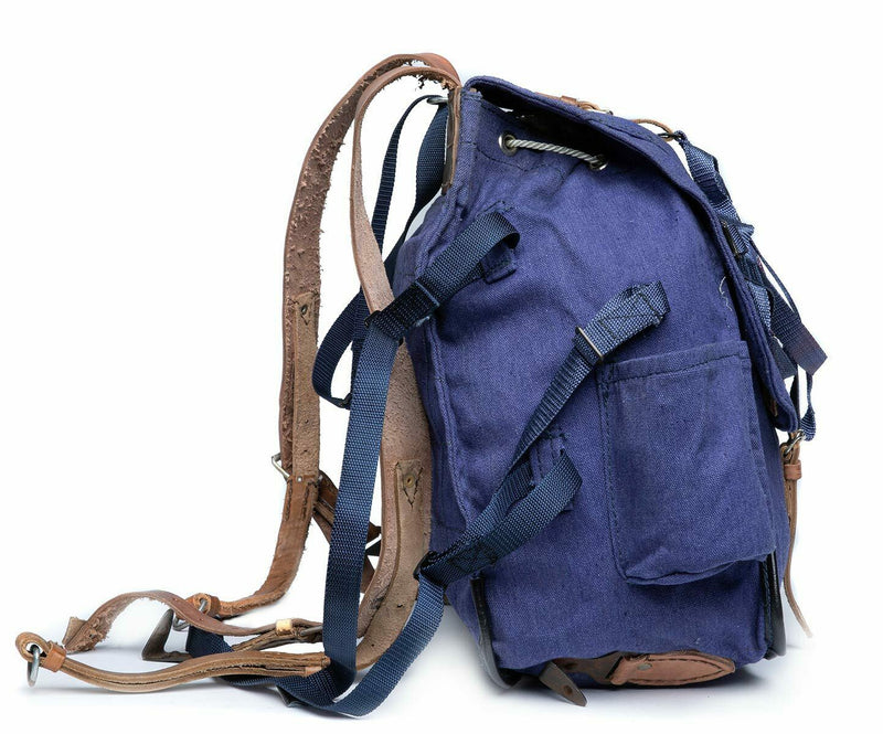 Genuine Romanian army rucksack military surplus Blue canvas haversack bag NEW