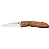 Fox Knives Brand Italy folding knife stainless steel 440C olive wood handle