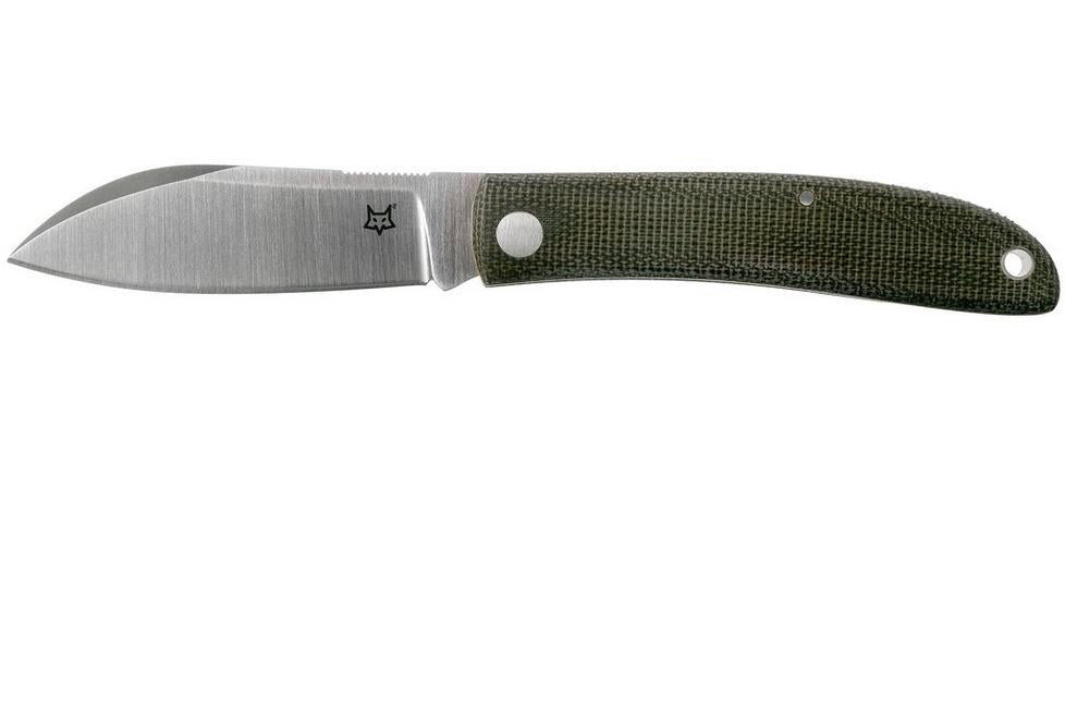 Fox Knives Brand Italy Livri folding knife stainless steel M390 Green Micarta