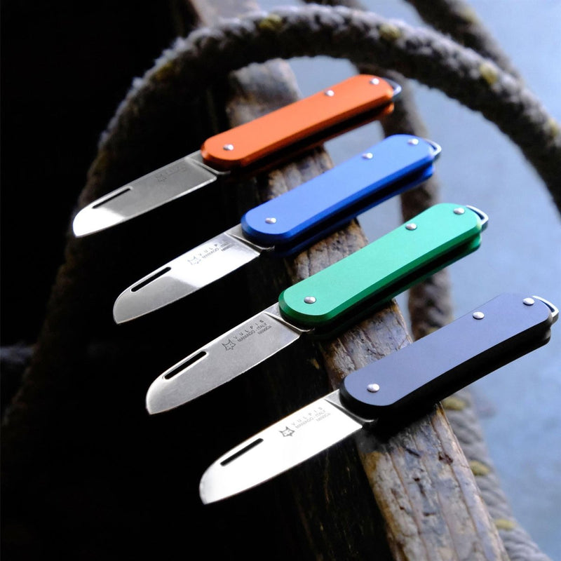 Fox Knives VULPIS Folding Pocket Knife Drop Point Stainless Steel M390 Gray - GoMilitar