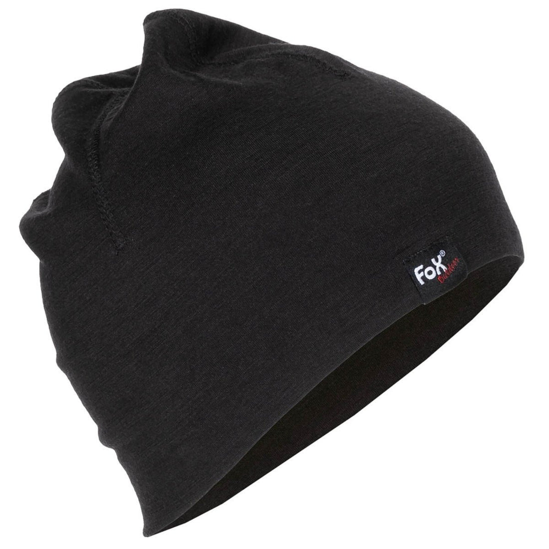 Fox Outdoor Merino Wool Beanie Lightweight Breathable Quick Dry Black