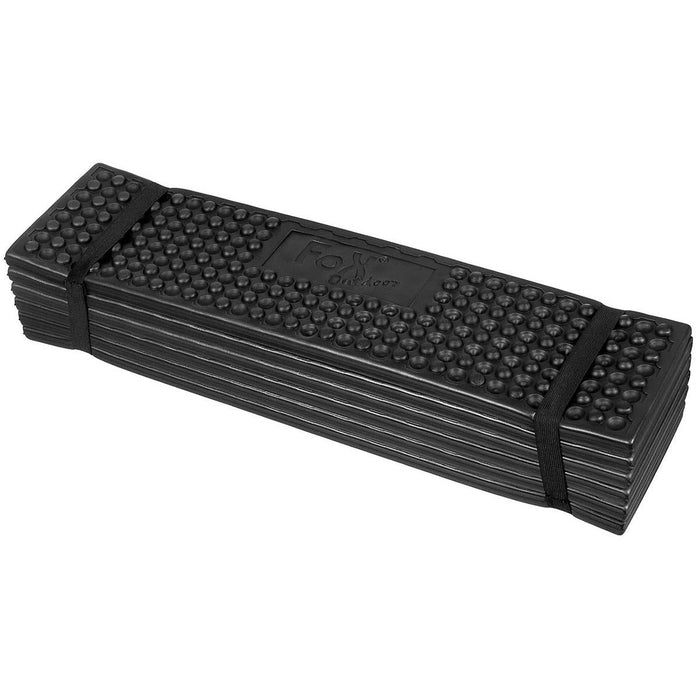 FoX Outdoor Thermal Sleeping Pad Foldable Lightweight Camping Mat Black - GoMilitar