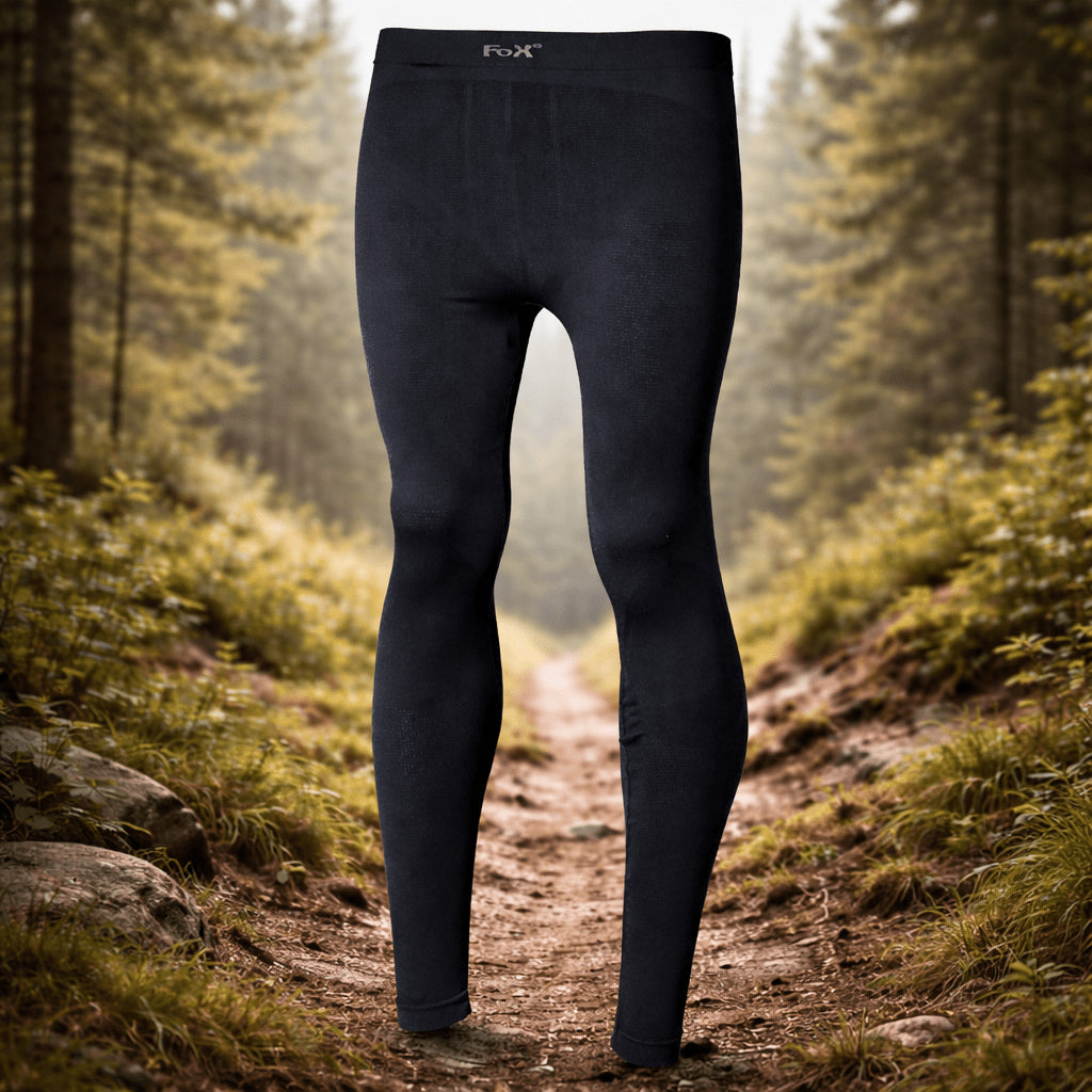 Fox Outdoor Thermal Underpants Breathable Stretchy Fabric Quick-Dry Black