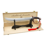 FoxKnives Sommelier's Sabre Champagne Sabrage Sword Wooden Display Case