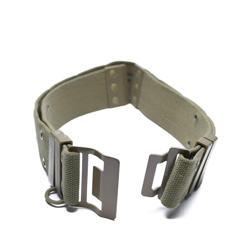 French army tactical khaki adjustable heavy duty combat waistband belt with metal buckle and Alice attachment system